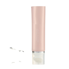 50ML 100ML 120ML Clear soft PE material skin care plastic tubes with sponge brush applicator for face wash brush tube